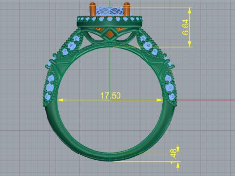 718 Ring 3Dプリントモデル