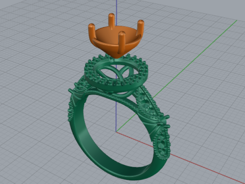 718 Ring 3Dプリントモデル