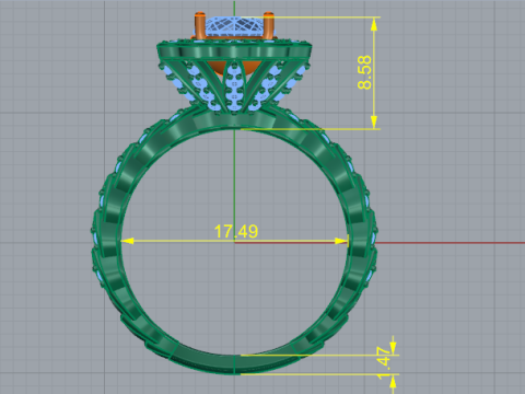 719 Ring Model do druku 3D