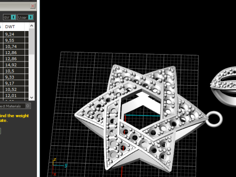 776 Pendant star of David 3D Print Model