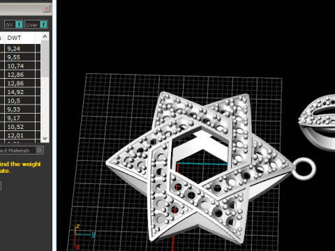 776 Pendant star of David 3D Print Model