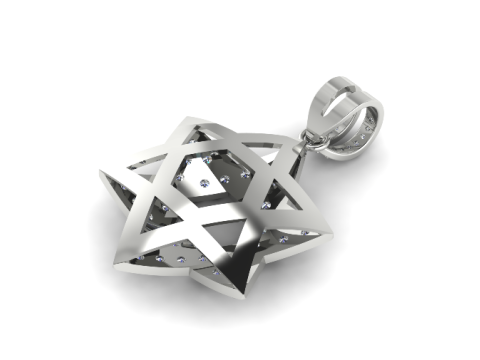 776 Pendant star of David 3D Print Model