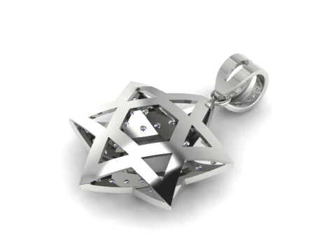 776 Pendant star of David 3D Print Model