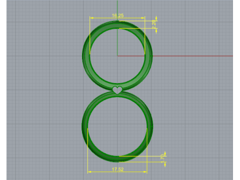 788 Wedding rings 3D Print Model