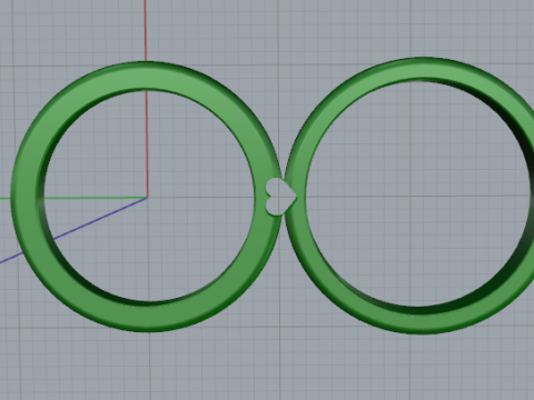 788 Wedding rings 3D Print Model