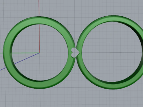 788 Wedding rings 3D Print Model