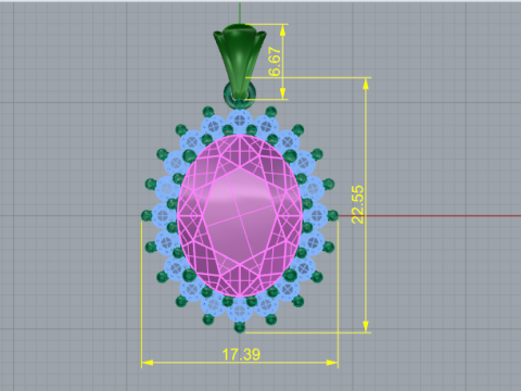 789 Pendant 3Dプリントモデル