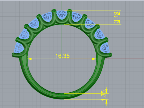 797 Ring 3Dプリントモデル
