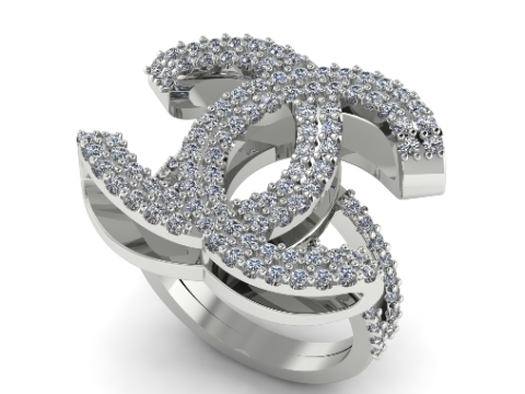 798 Ring with sign Model Cetak 3D