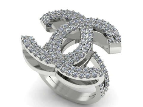 798 Ring with sign 3D Print Model