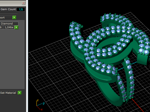 798 Ring with sign Model Cetak 3D