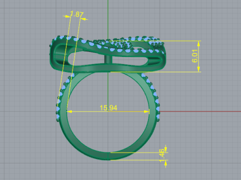 798 Ring with sign Model Cetak 3D