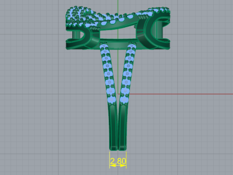 798 Ring with sign Model Cetak 3D