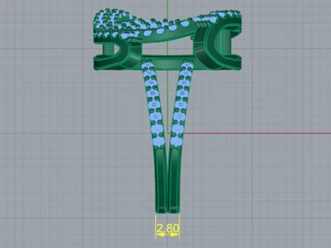 798 Ring with sign 3D Print Model