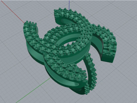 798 Ring with sign 3D Print Model