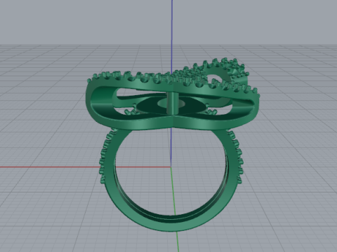 798 Ring with sign Model Cetak 3D