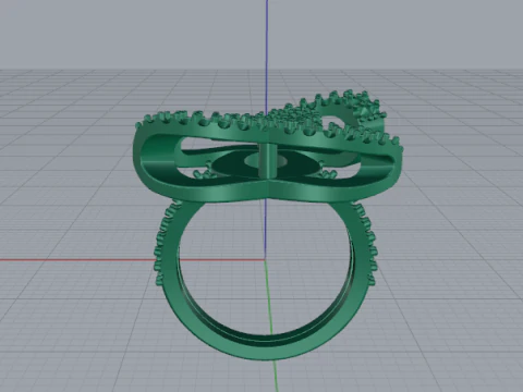 798 Ring with sign 3D Print Model