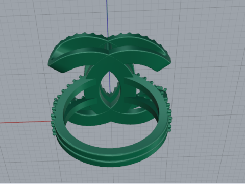 798 Ring with sign Model Cetak 3D