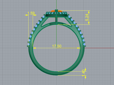 800 Ring 3D Print Model