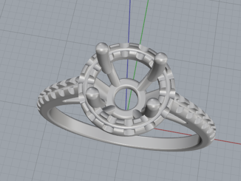 831 Soliter ring 3D Print Model