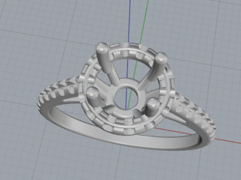 831 Soliter ring 3D Print Model