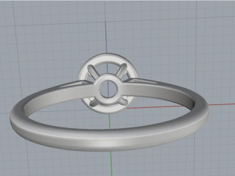 831 Soliter ring 3D Print Model