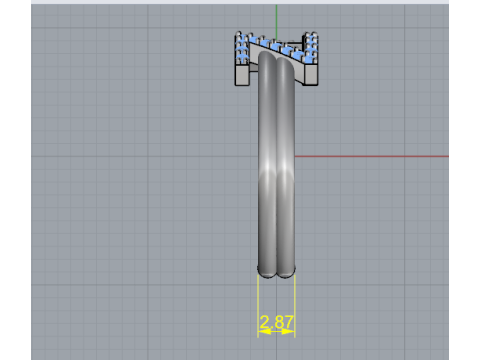 832 Ring with letters T Z 3D Print Model
