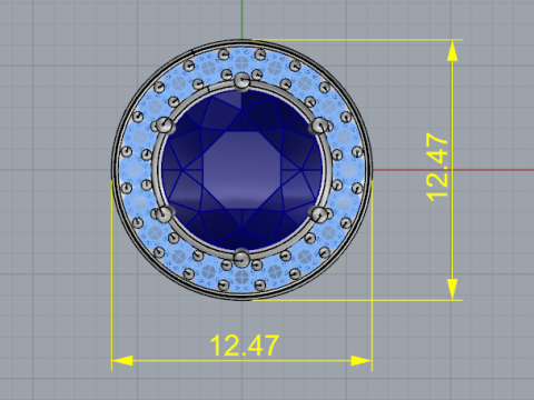 833 Round pendant 3D Print Model