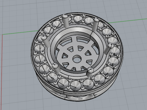 833 Round pendant 3D Print Model