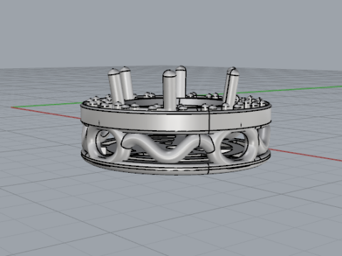 833 Round pendant 3D Print Model