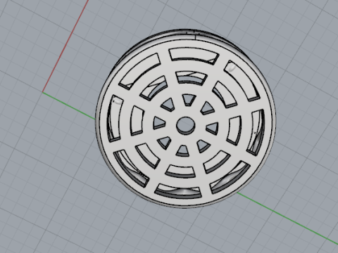 833 Round pendant 3D Print Model