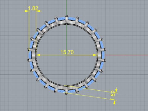 834 Ring 3Dプリントモデル