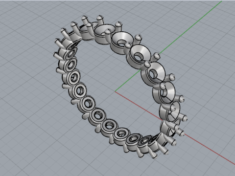 834 Ring 3Dプリントモデル