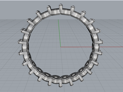 834 Ring 3Dプリントモデル