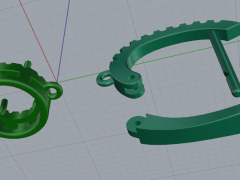 836 Earrings 3D Print Model
