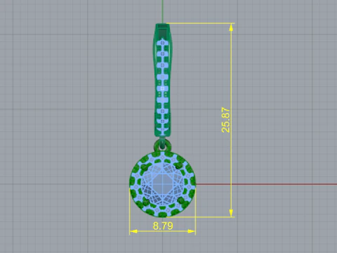 836 Earrings 3D Print Model