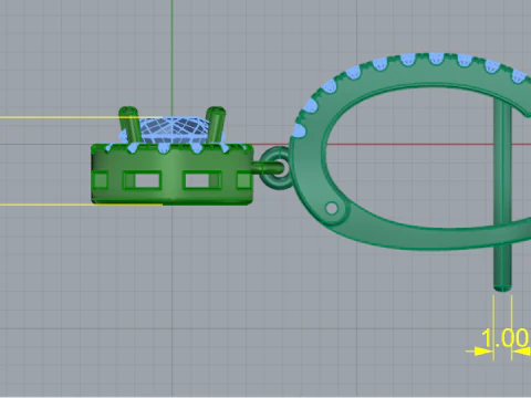 836 Earrings 3D Print Model