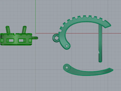 836 Earrings 3D Print Model