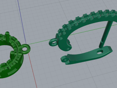 836 Earrings 3D Print Model