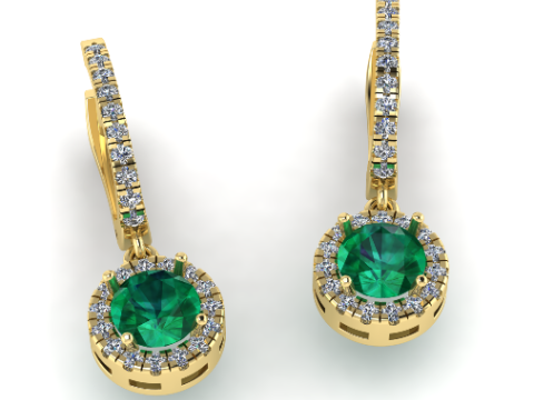 836 Earrings 3D Print Model