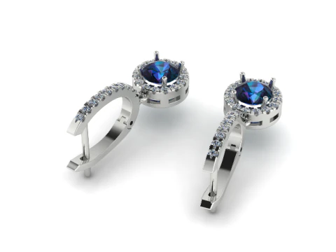836 Earrings 3D Print Model