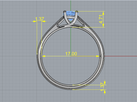 837 Soliter ring 3D-Druckmodell