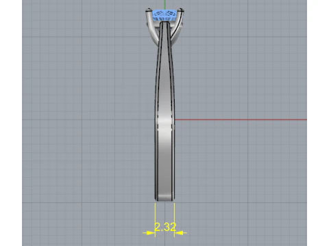 837 Soliter ring 3D Print Model