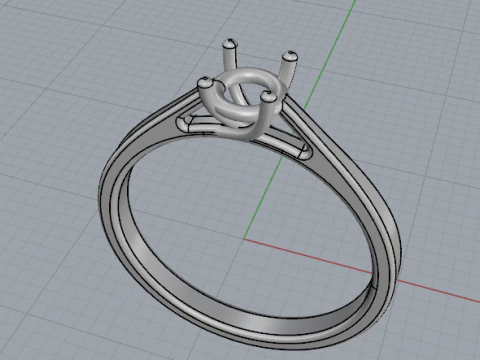 837 Soliter ring 3D Print Model