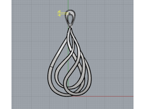 840 Earrings 3D Print Model