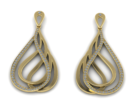 840 Earrings 3D 打印模型