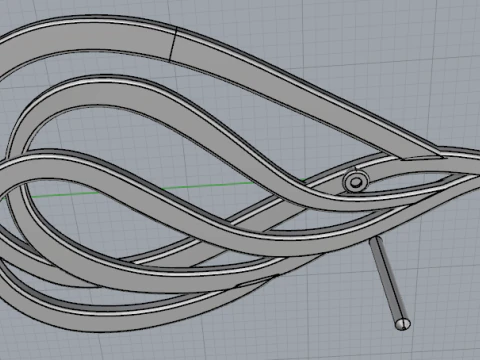 842 Earrings 3D Print Model