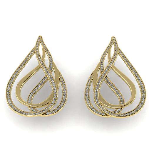 842 Earrings 3D Print Model .c4d .max .obj .3ds .fbx .stl .blend 