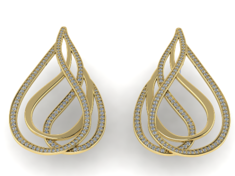 842 Earrings 3D Print Model