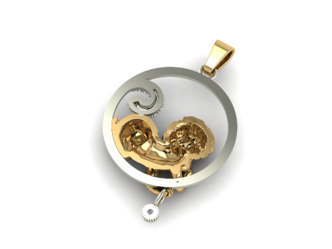 846 Baby Angel Pendant 3D Print Model